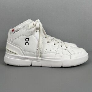 On Running The Roger Clubhouse Mid Sneakers Lace Up Shoes Women 7 White 98.98499